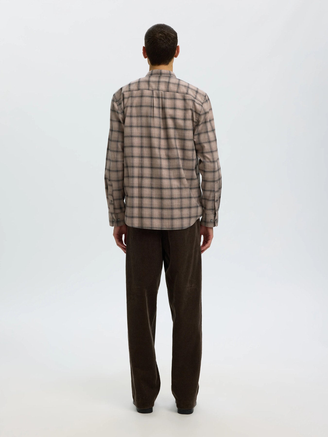 Selected COLE-JAY REG MELANGE LS SHIRT - Cornstalk Black