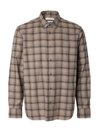 Selected COLE-JAY REG MELANGE LS SHIRT - Cornstalk Black