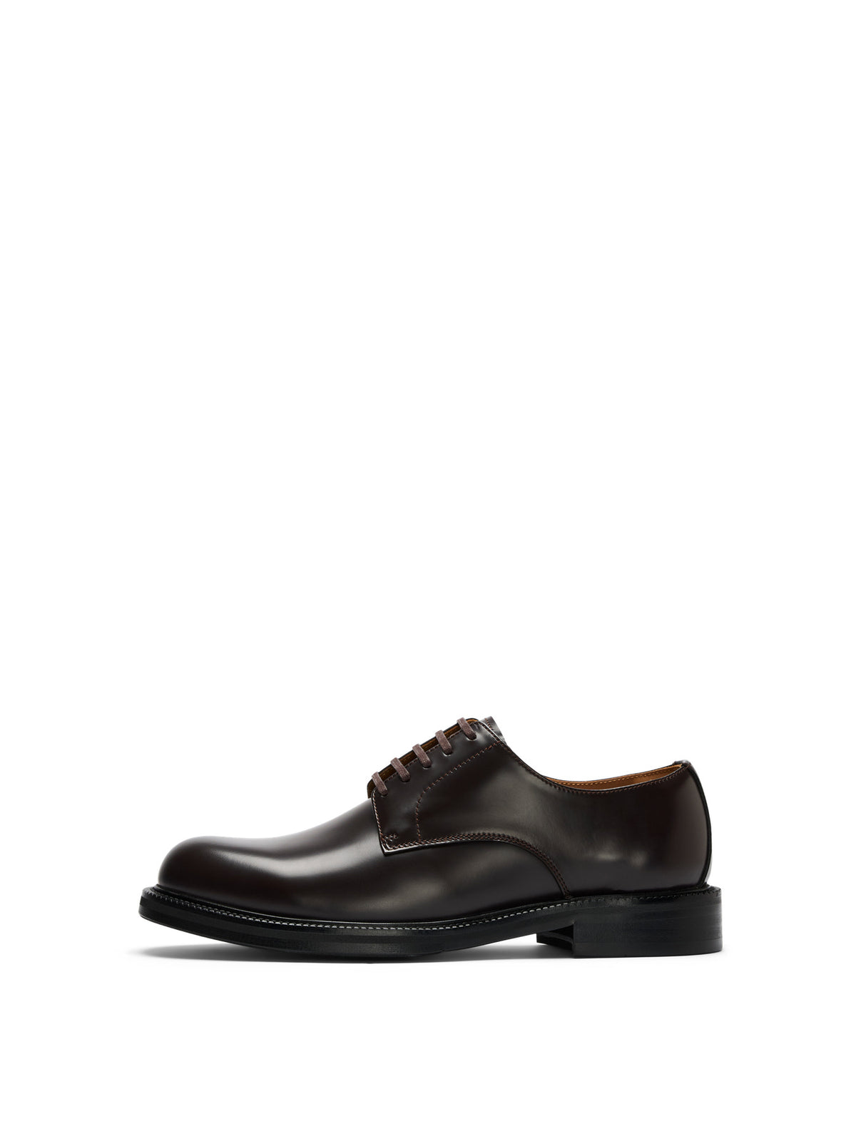 Selected BOBBY LEATHER DERBY SHOE - Demitasse