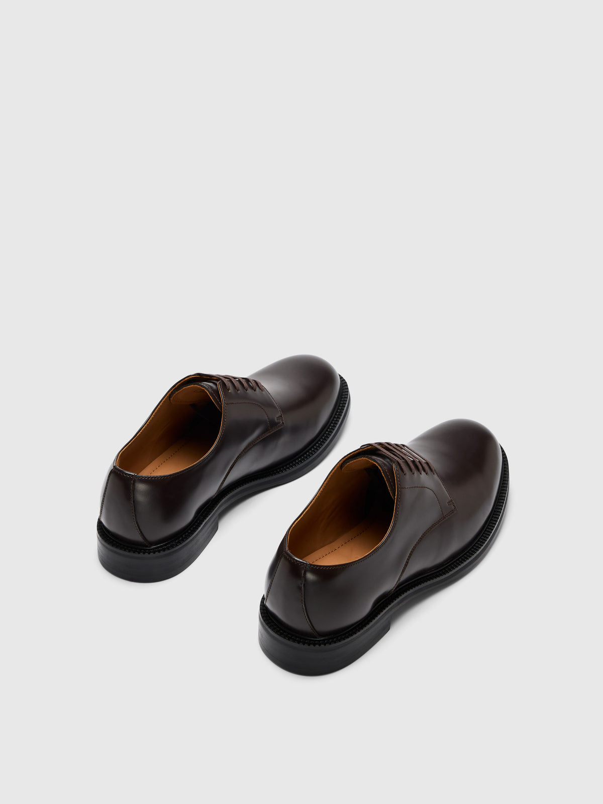 Selected BOBBY LEATHER DERBY SHOE - Demitasse