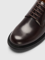 Selected BOBBY LEATHER DERBY SHOE - Demitasse
