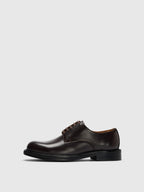 Selected BOBBY LEATHER DERBY SHOE - Demitasse
