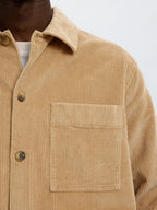 Selected OTTO-KRIS CORD OVERSHIRT - Cornstalk