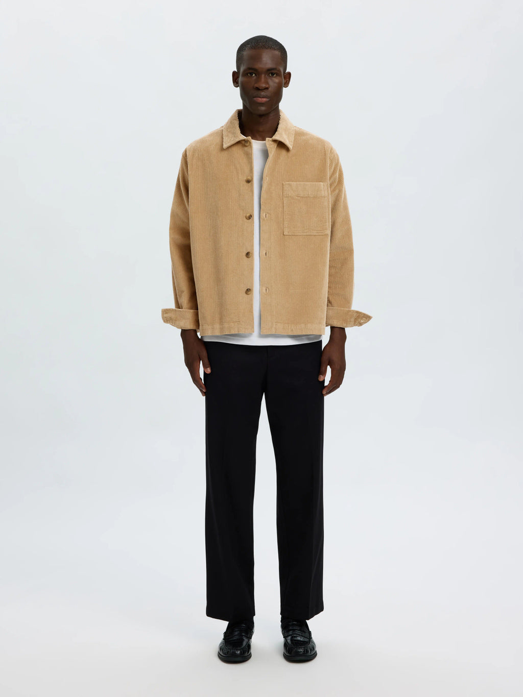 Selected OTTO-KRIS CORD OVERSHIRT - Cornstalk