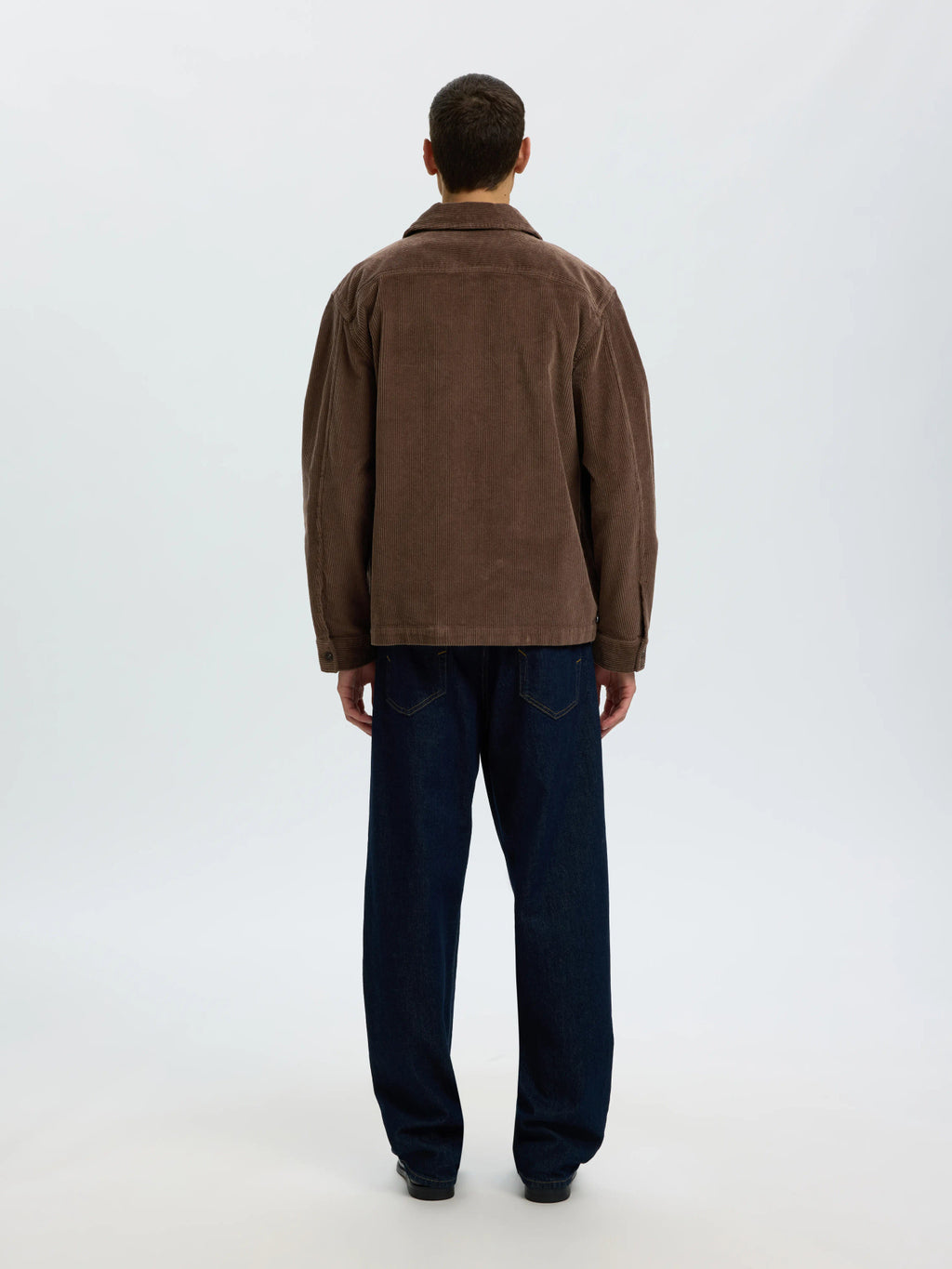 Selected OTTO-KRIS CORD OVERSHIRT - Chocolate Chip