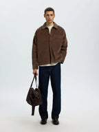 Selected OTTO-KRIS CORD OVERSHIRT - Chocolate Chip