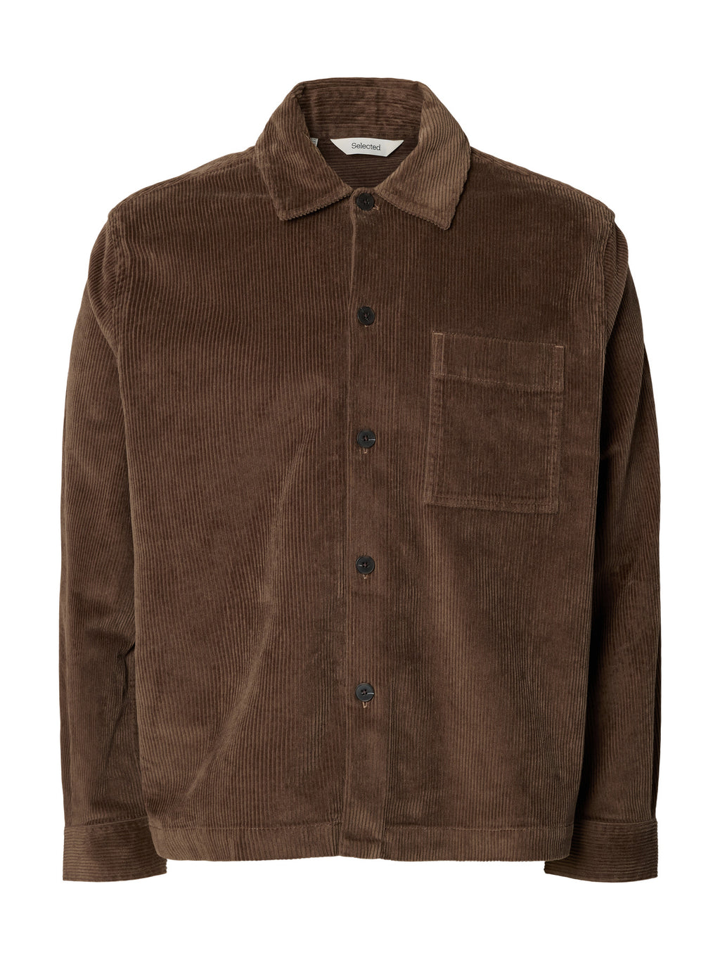 Selected OTTO-KRIS CORD OVERSHIRT - Chocolate Chip