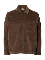 Selected OTTO-KRIS CORD OVERSHIRT - Chocolate Chip