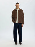 Selected OTTO-KRIS CORD OVERSHIRT - Chocolate Chip