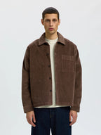 Selected OTTO-KRIS CORD OVERSHIRT - Chocolate Chip