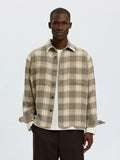 Selected OLE-PABLO WOOL BLEND OVERSHIRT - Oatmeal Walnut