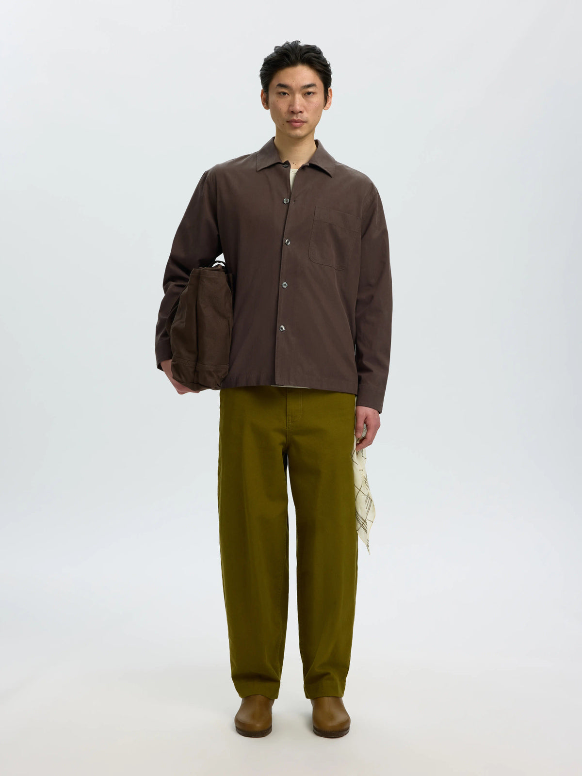 Selected SLMRLXSVEND DOMESTIC LIGHT OVERSHIRT - Turkish Coffee