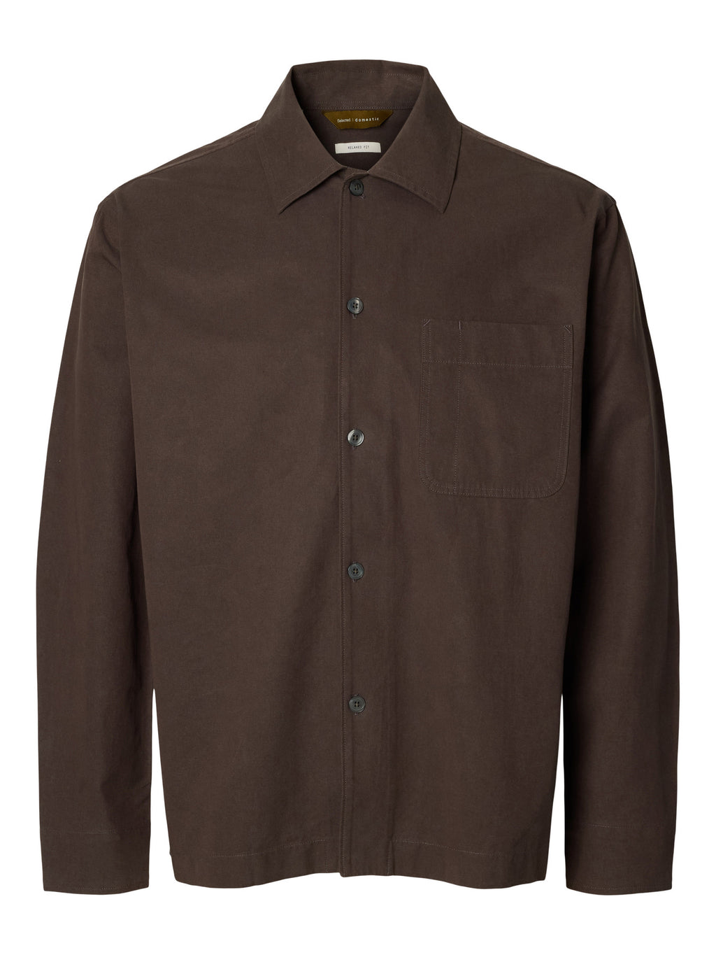 Selected SLMRLXSVEND DOMESTIC LIGHT OVERSHIRT - Turkish Coffee