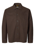 Selected SLMRLXSVEND DOMESTIC LIGHT OVERSHIRT - Turkish Coffee