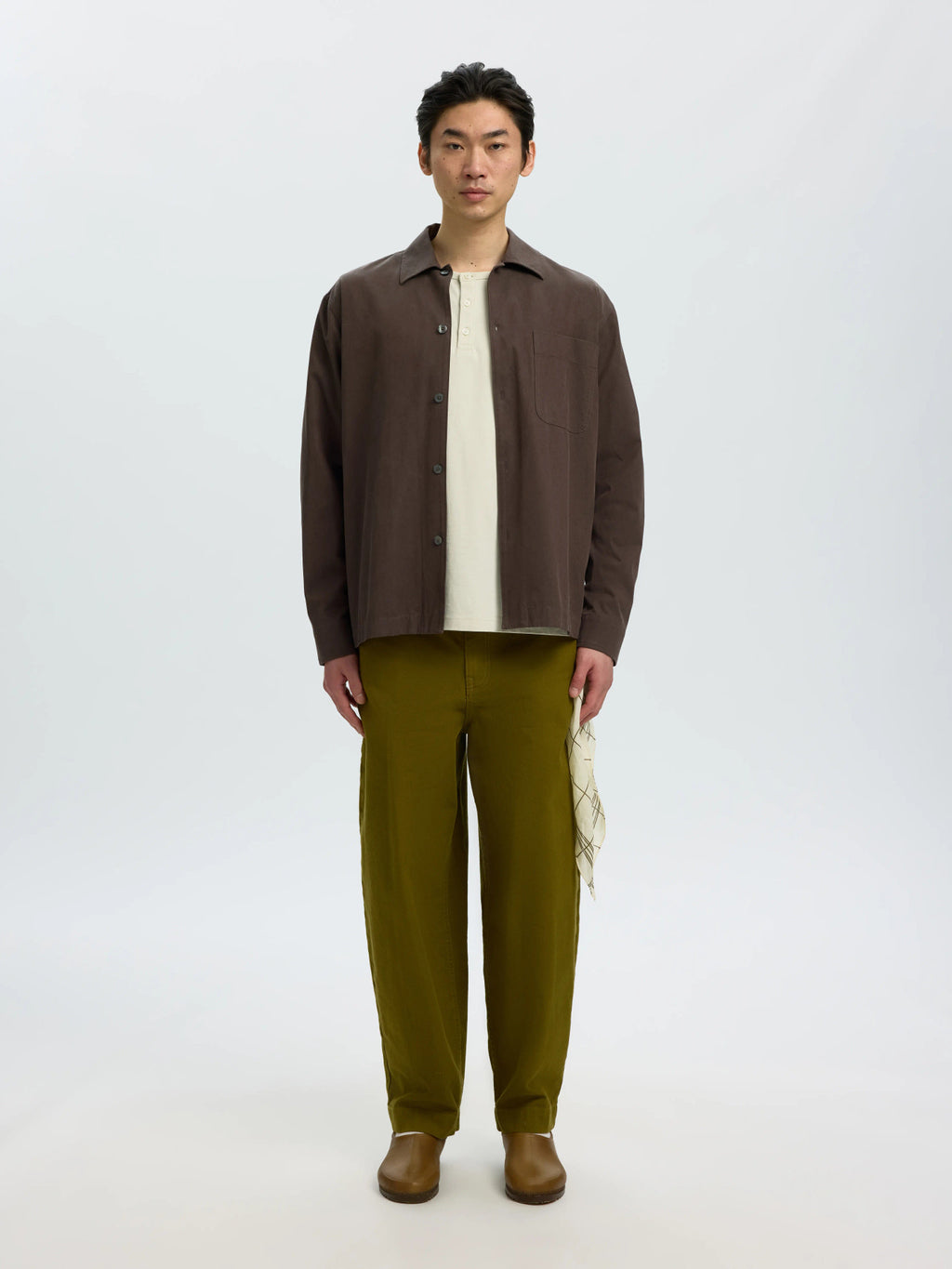 Selected SLMRLXSVEND DOMESTIC LIGHT OVERSHIRT - Turkish Coffee