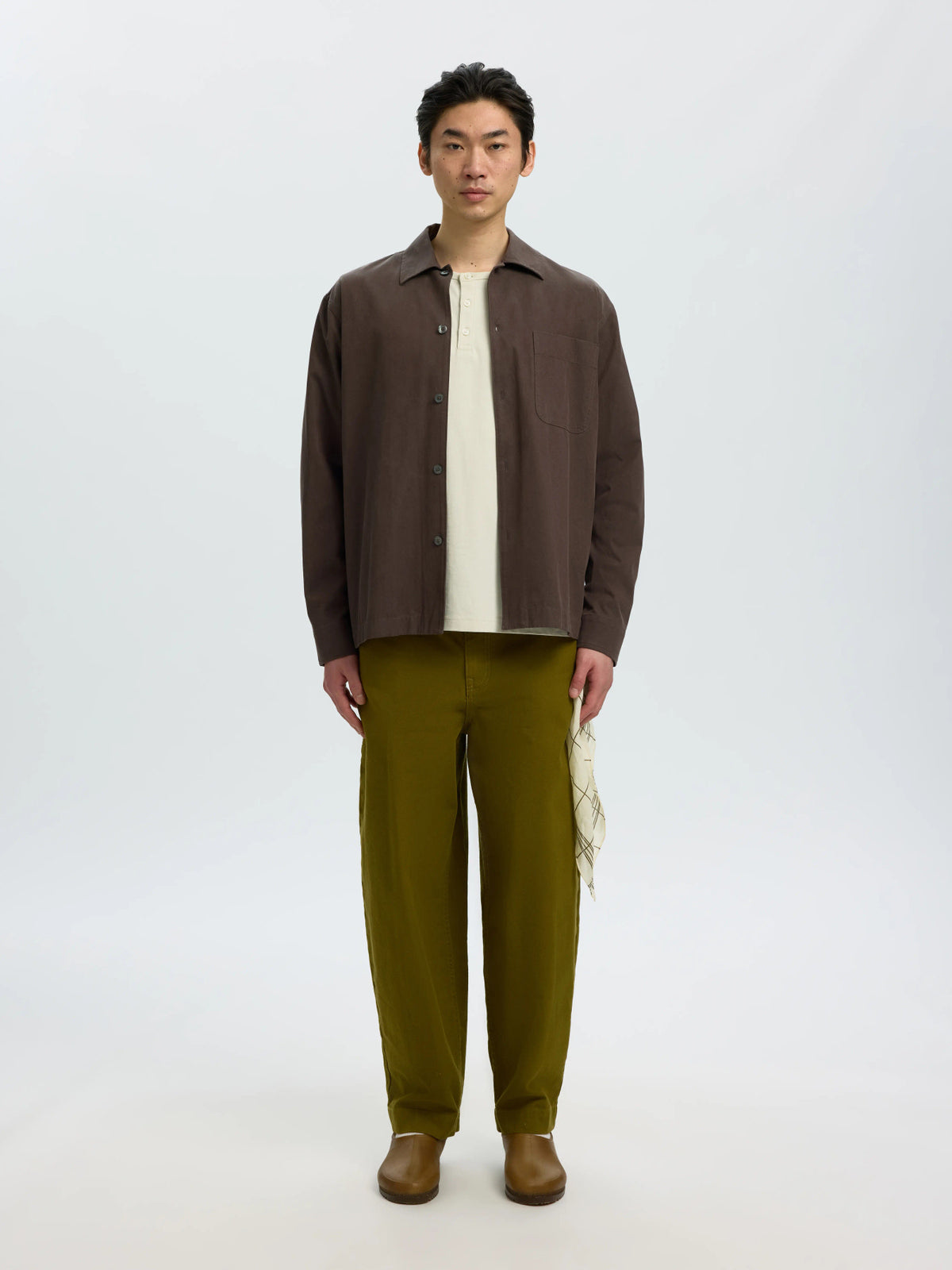 Selected SLMRLXSVEND DOMESTIC LIGHT OVERSHIRT - Turkish Coffee