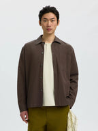 Selected SLMRLXSVEND DOMESTIC LIGHT OVERSHIRT - Turkish Coffee