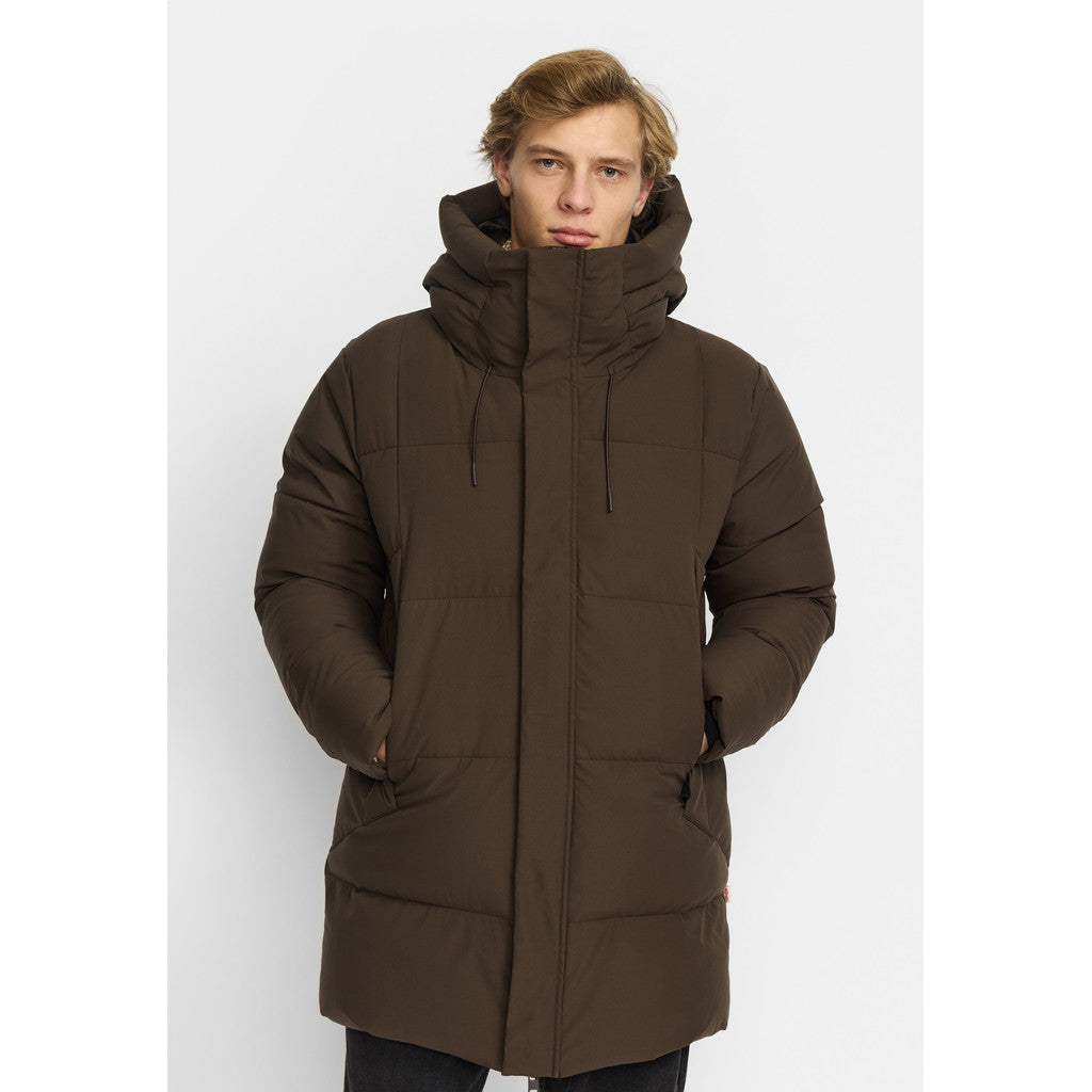 Revolution Hooded Puffer Jacket 7896 i Darkbrown mørkebrun – billede 2