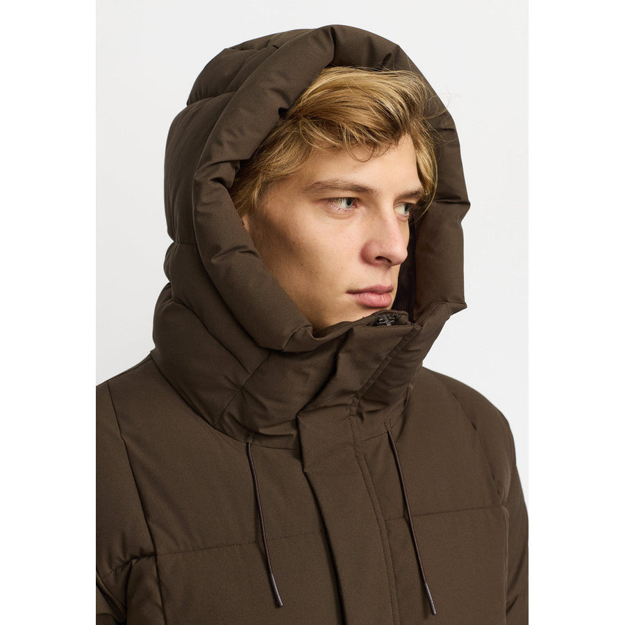 Revolution Hooded Puffer Jacket 7896 i Darkbrown mørkebrun – billede 4