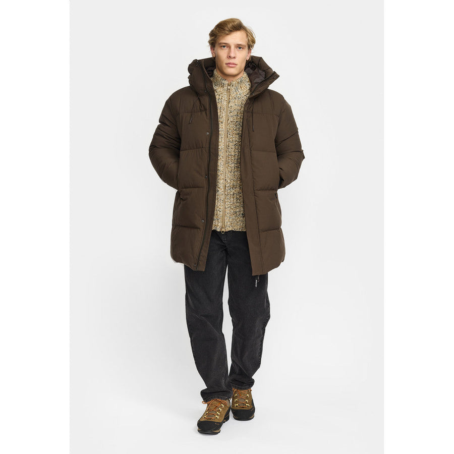 Revolution Hooded Puffer Jacket 7896 i Darkbrown mørkebrun