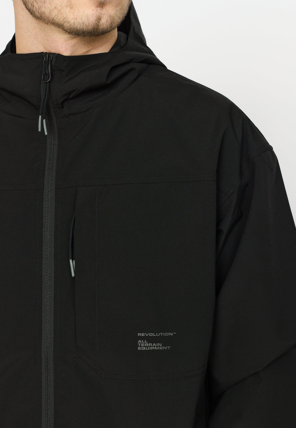 Revloution - Hooded Windbreaker / 7881 - Black
