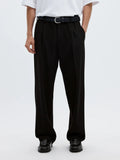 Selected 220-LOOSE FLEX PANTS Black