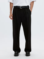 Selected 220-LOOSE FLEX PANTS Black