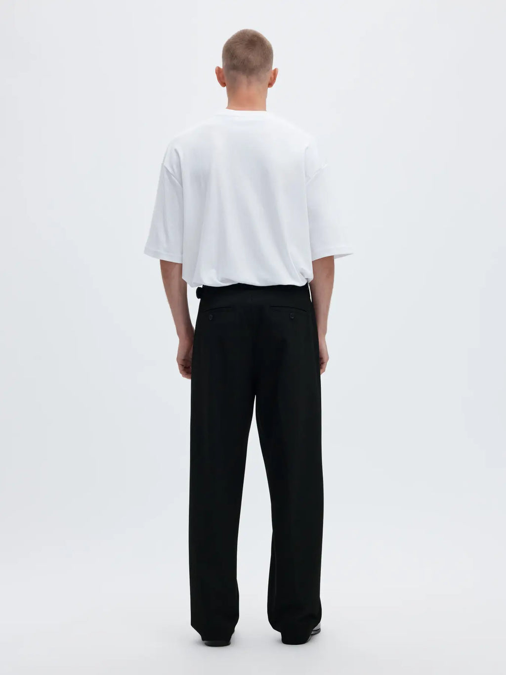 Selected 220-LOOSE FLEX PANTS Black