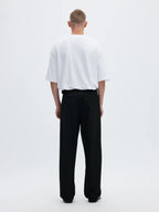 Selected 220-LOOSE FLEX PANTS Black