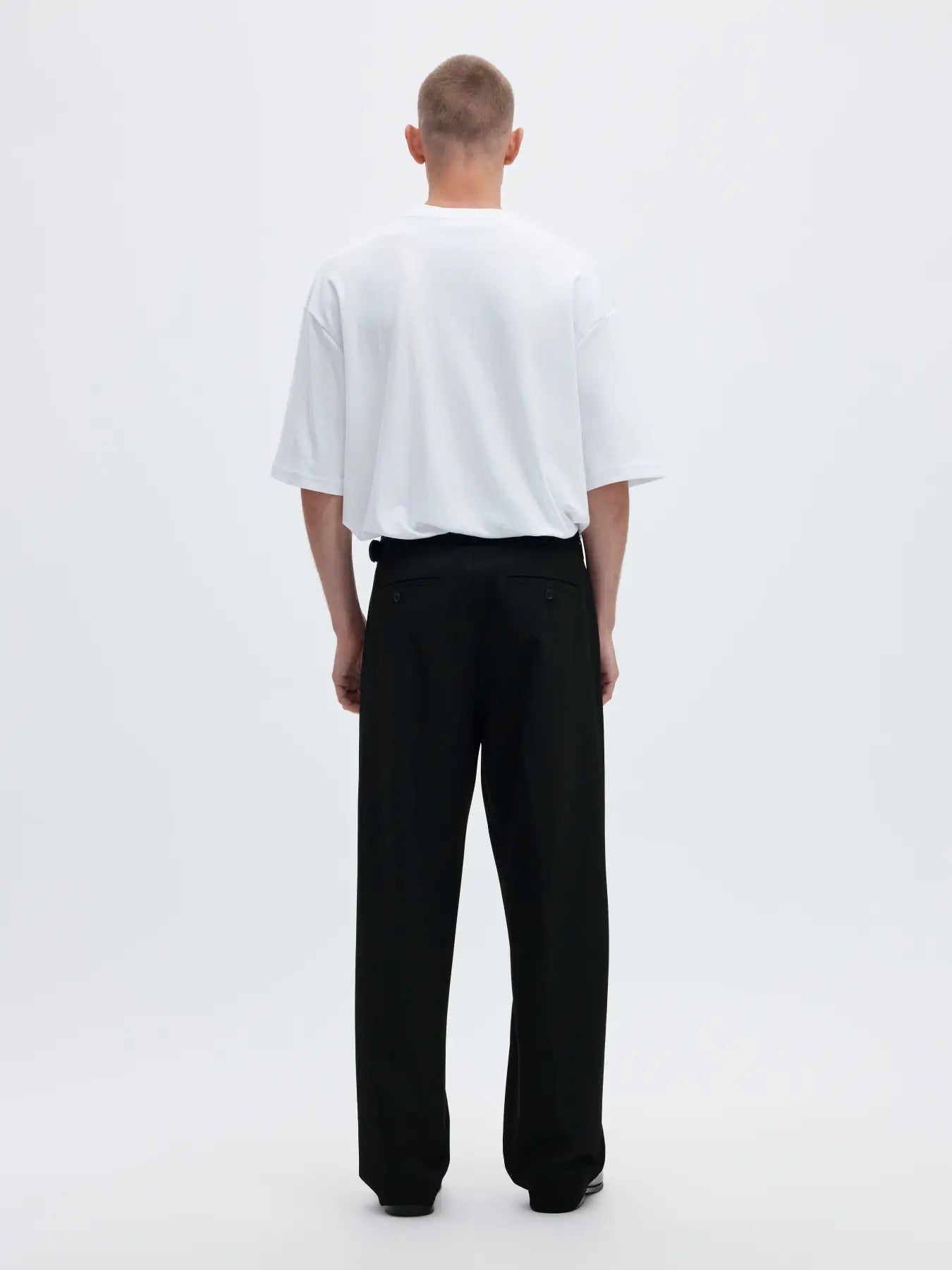 Selected 220-LOOSE FLEX PANTS Black