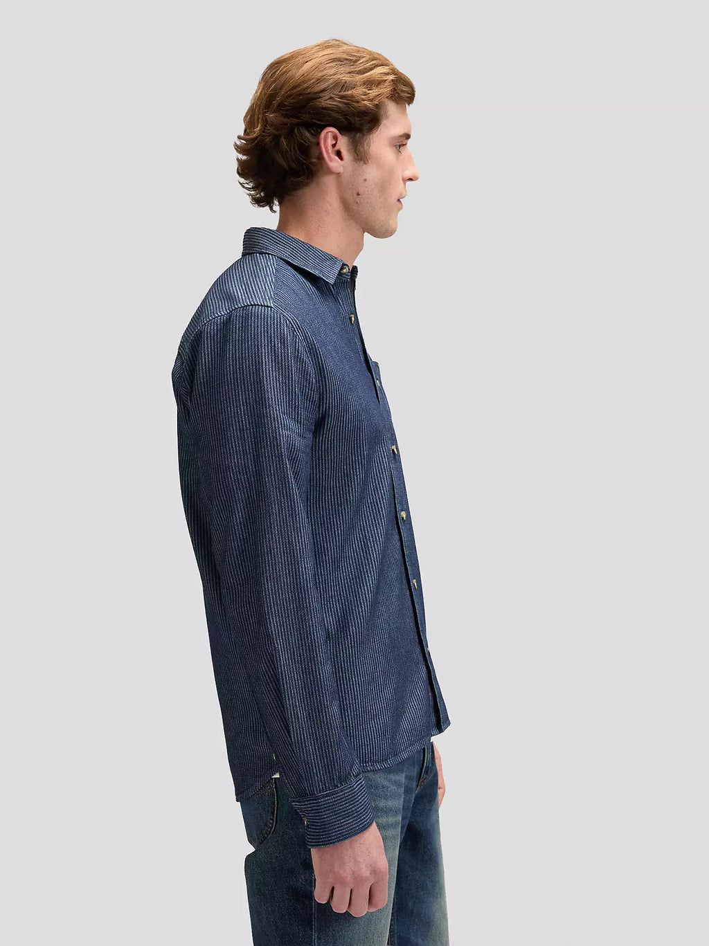 LEE Regular Leesure Shirt - Indigo Railroad Texture