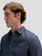 LEE Regular Leesure Shirt - Indigo Railroad Texture