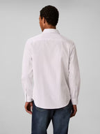 Calvin Klein Long Sleeve Yarn-Dyed Striped Supima Stretch Shirt
