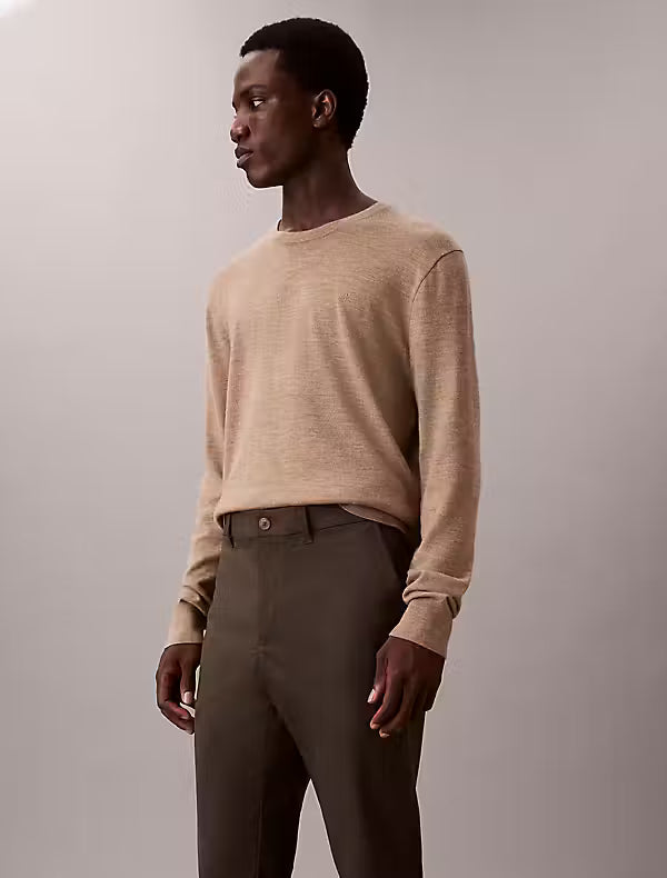 Calvin Klein SLIM SATEEN CHINO TROUSER