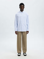 Selected Performance Stretch Slim Fit Skjorte - Bright White/Light Blue