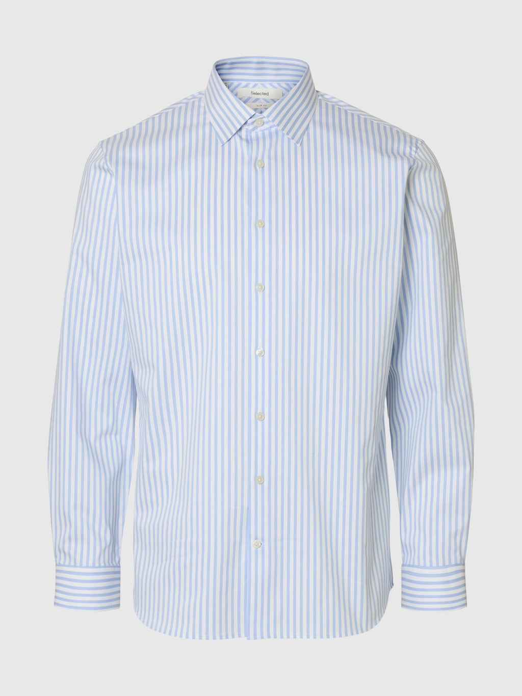 Selected Performance Stretch Slim Fit Skjorte - Bright White/Light Blue