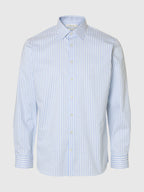 Selected Performance Stretch Slim Fit Skjorte - Bright White/Light Blue