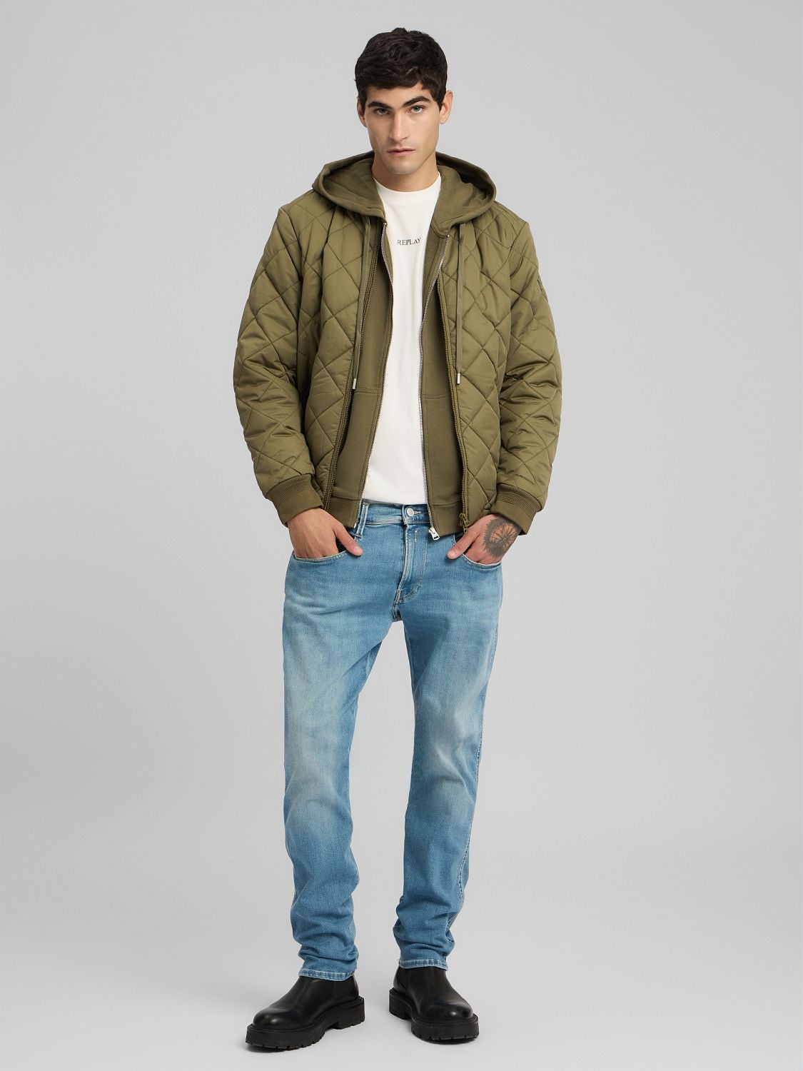 Replay Anbass Slim Fit Jeans i Light Blue lyseblå