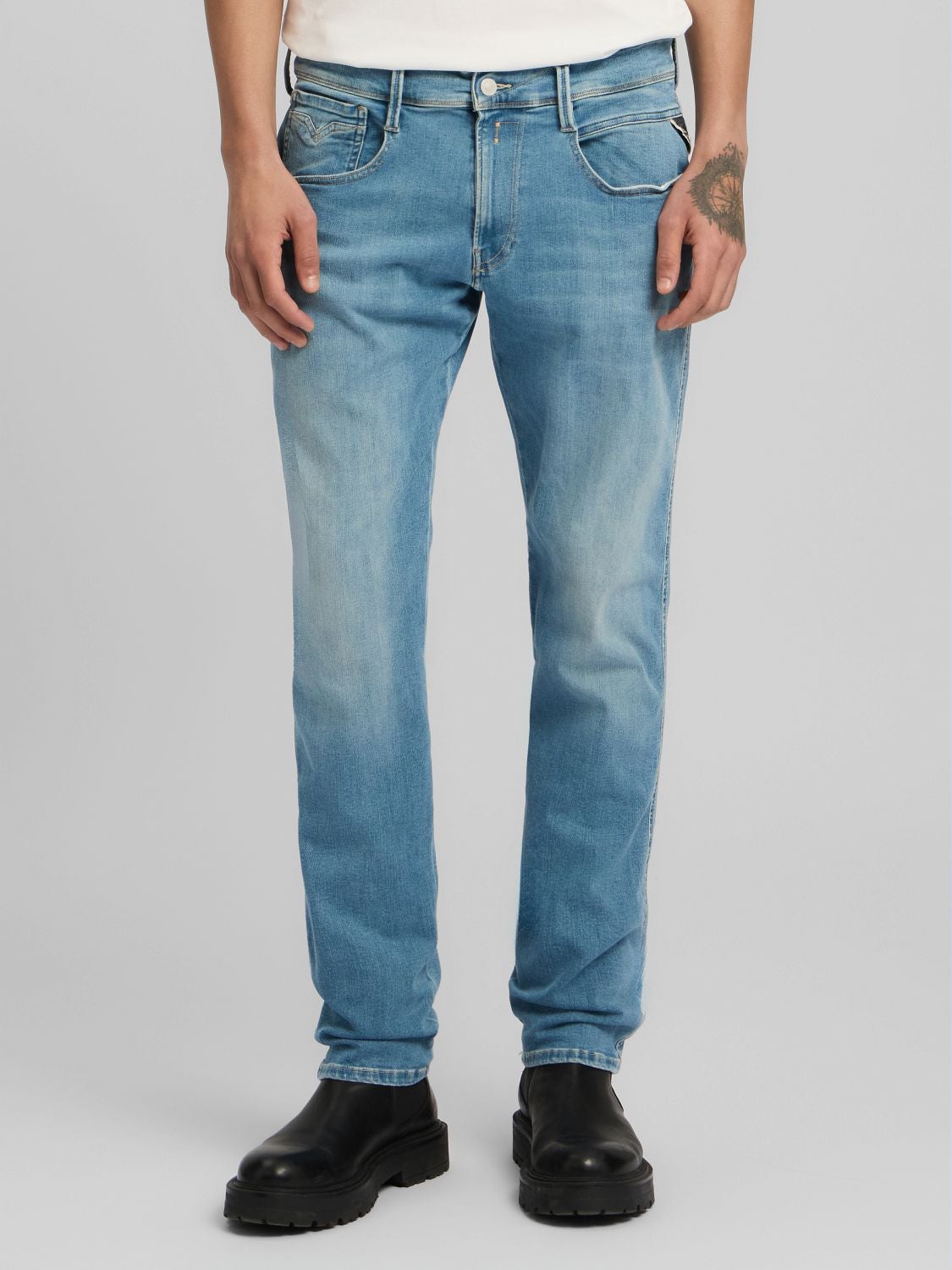 Replay Anbass Slim Fit Jeans i Light Blue lyseblå – billede 2