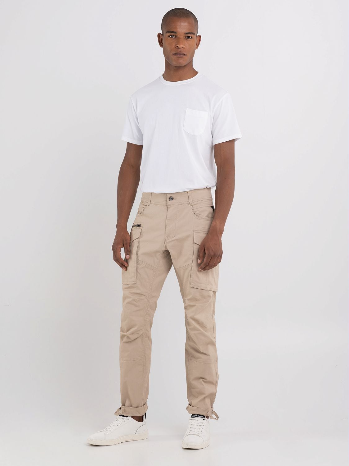 Replay Joe Cargo Trousers i Desert sandfarvet