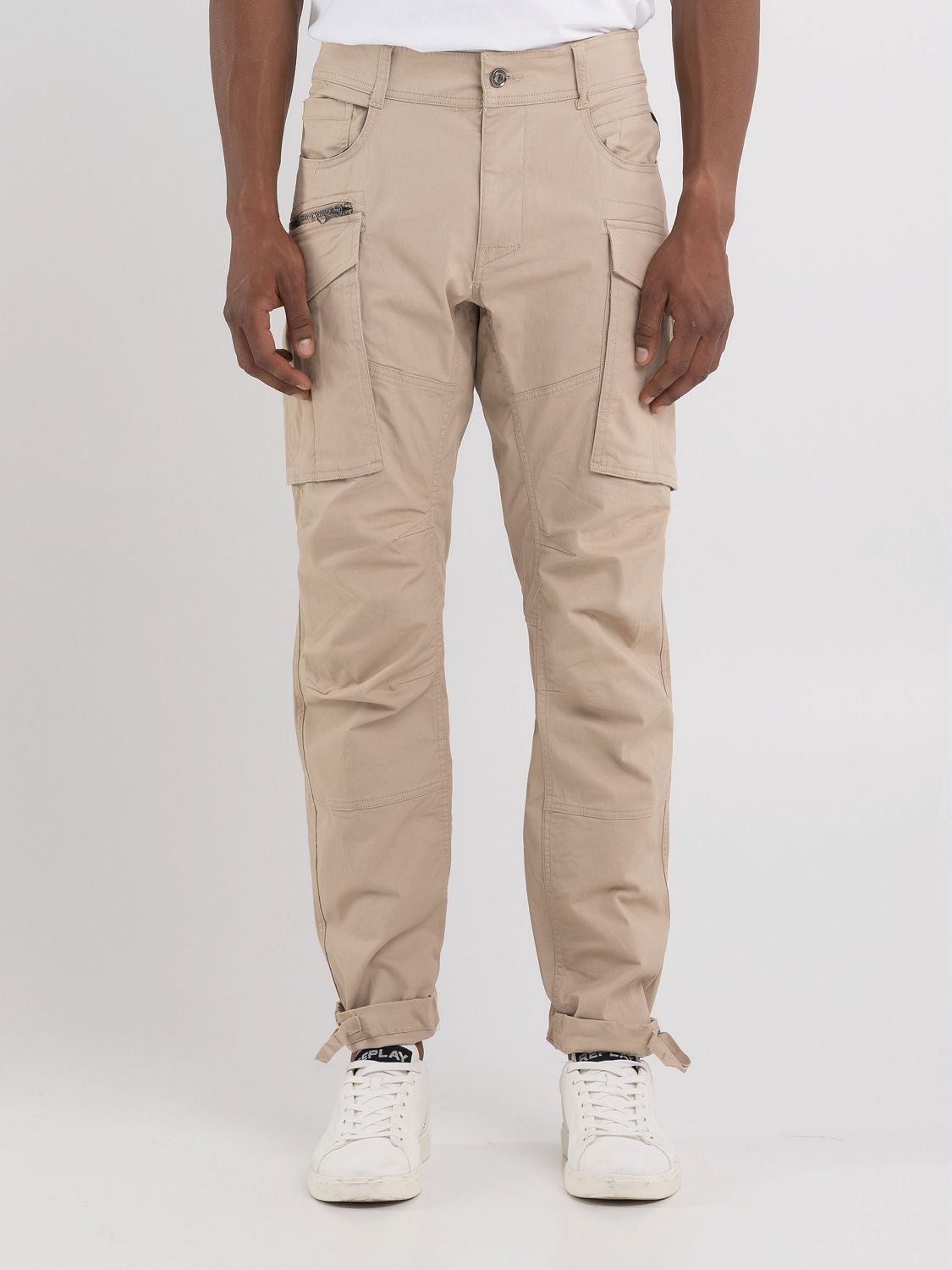 Replay Joe Cargo Trousers i Desert sandfarvet – billede 3