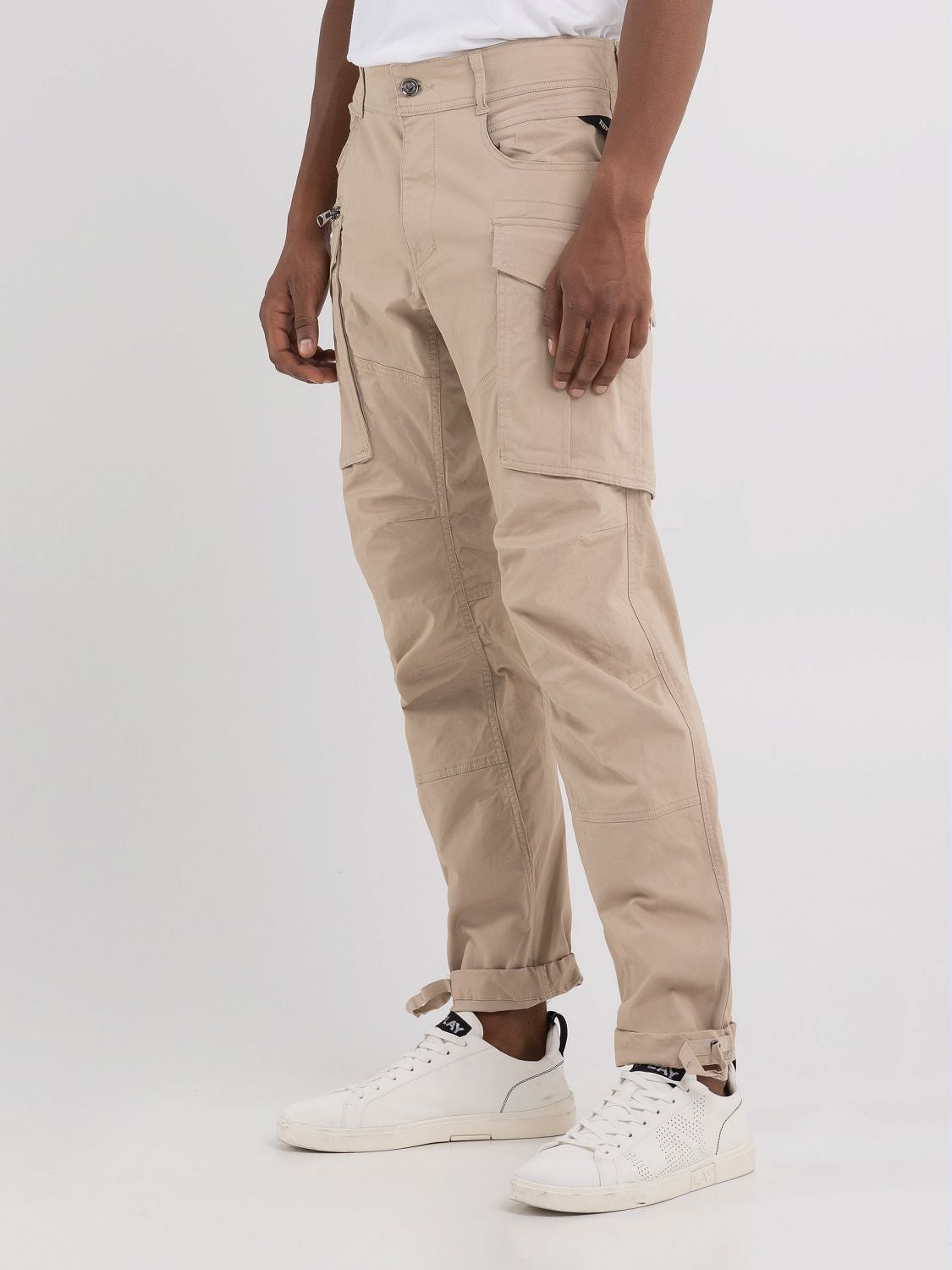 Replay Joe Cargo Trousers i Desert sandfarvet – billede 4