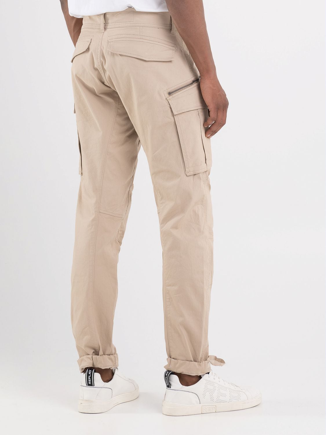 Replay Joe Cargo Trousers i Desert sandfarvet – billede 5