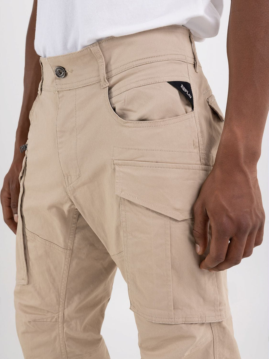 Replay Joe Cargo Trousers i Desert sandfarvet – billede 2