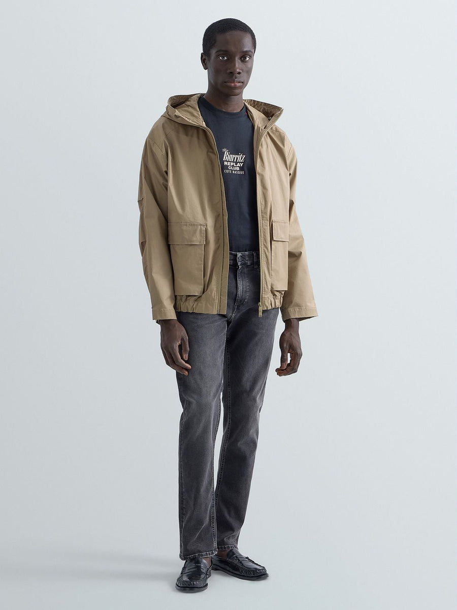 Replay Grover Straight Fit Jeans i Dark Grey mørkegrå