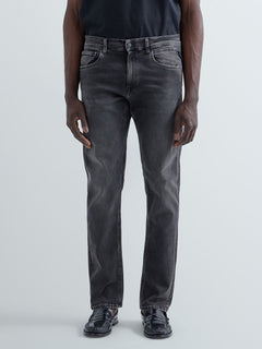 Replay Grover Straight Fit Jeans i Dark Grey mørkegrå – billede 2