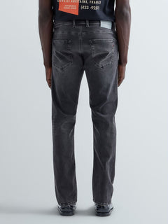 Replay Grover Straight Fit Jeans i Dark Grey mørkegrå – billede 3