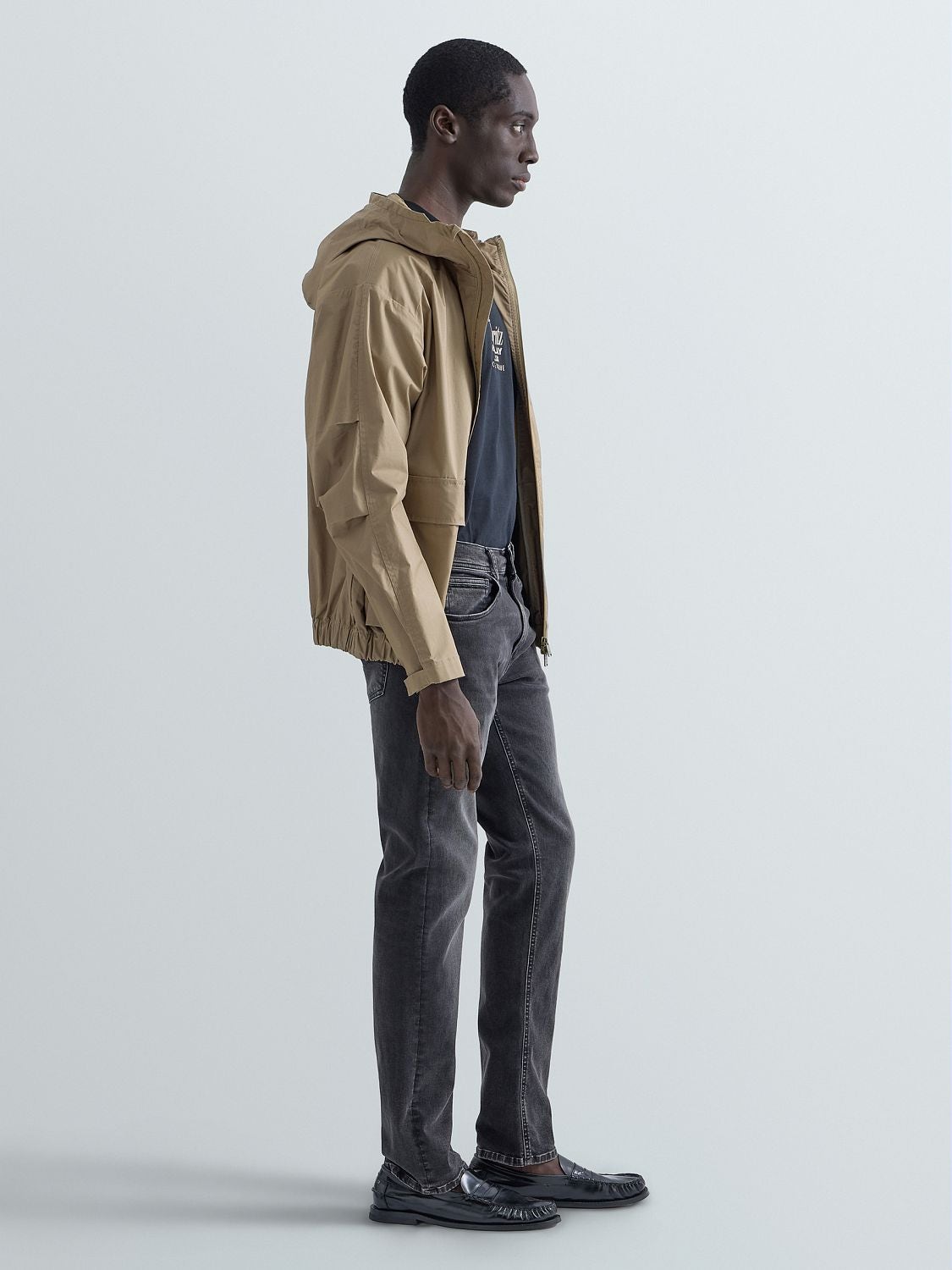 Replay Grover Straight Fit Jeans i Dark Grey mørkegrå – billede 4