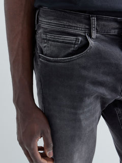 Replay Grover Straight Fit Jeans i Dark Grey mørkegrå – billede 5