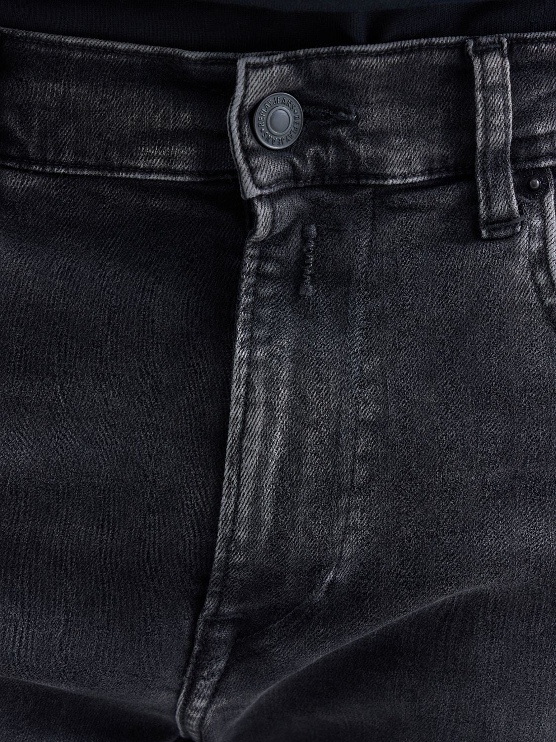 Replay Grover Straight Fit Jeans i Dark Grey mørkegrå – billede 6